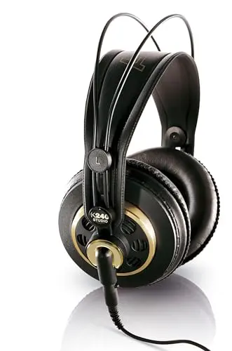 AKG K240 Studio semi-open headphones with gold accents