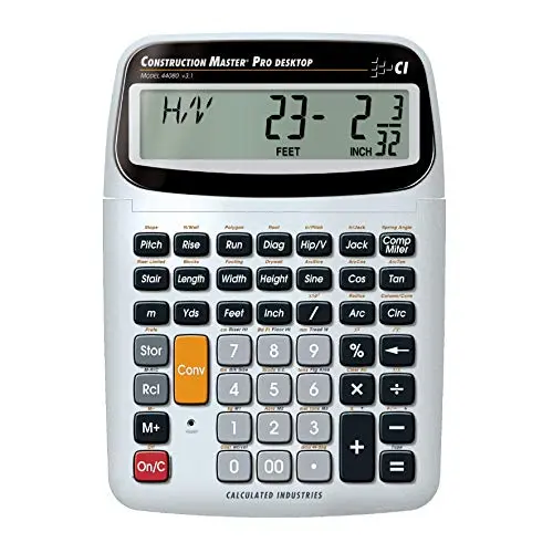 Calculated Industries Construction Master Pro Desktop Calculator with large tilt display