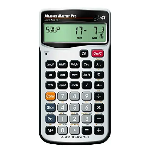 Calculated Industries Measure Master Pro silver calculator