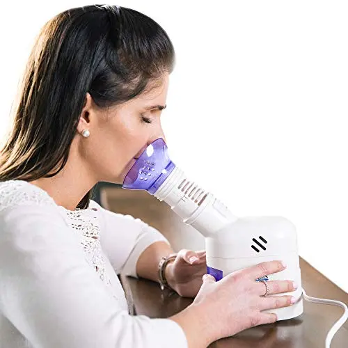 MABIS white facial and steam inhaler with adjustable controls and soft mask