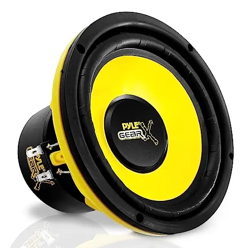 Pyle 6.5-inch mid bass woofer with 300W peak power and yellow polypropylene cone