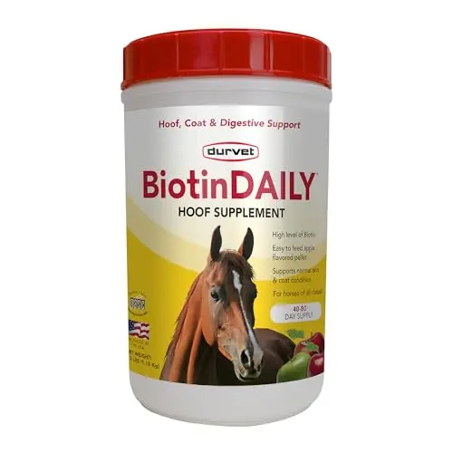 Durvet Biotin Daily Horse Hoof Care supplement tub