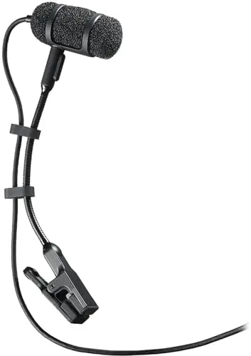 Audio-Technica PRO 35 small black clip-on condenser microphone