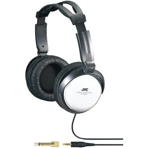 JVC HARX500 full-size silver over-ear headphones
