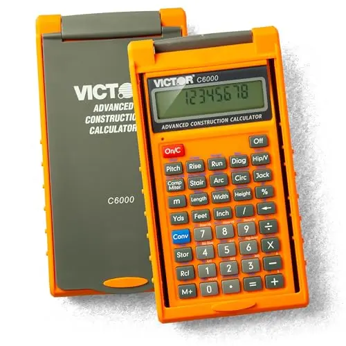Victor C6000 Advanced Construction Calculator with orange case