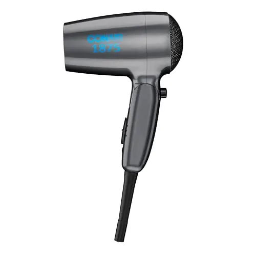 Conair Travel Hair Dryer with folding handle in Gray