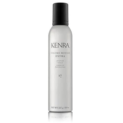 Kenra Volume Mousse Extra 17 can on a bathroom counter
