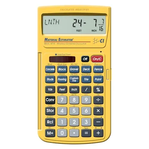 Calculated Industries Material Estimator Calculator in yellow