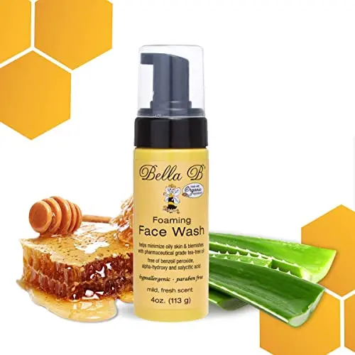 BELLA B Tea Tree Foaming Face Wash bottle for pregnancy-safe cleansing