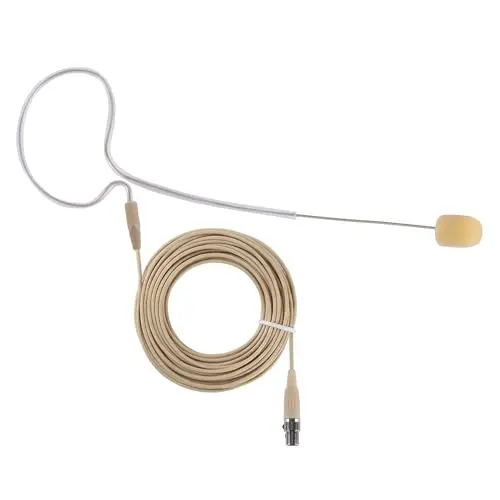 PYLE-PRO beige on-ear condenser headset microphone with windscreen