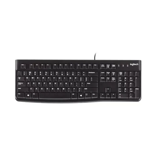 Logitech K120 classic black wired USB keyboard