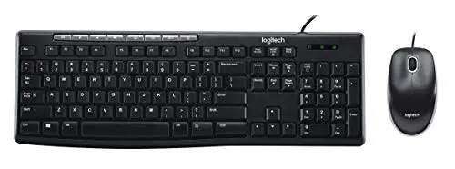 Logitech MK200 Wired Keyboard and Mouse Combo in black