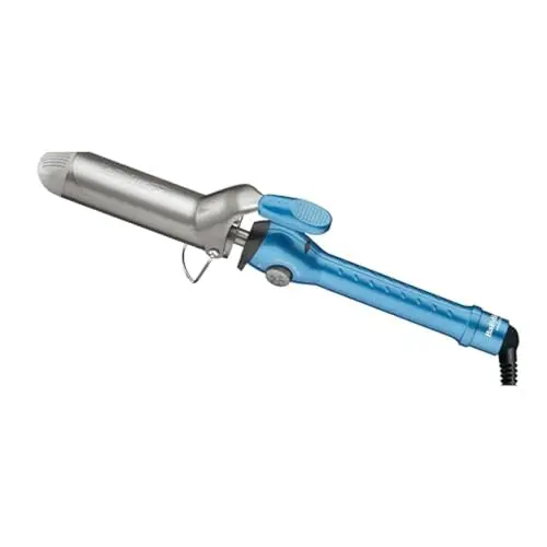 BaBylissPRO Nano Titanium 1.25-inch Spring Curling Iron on a white surface