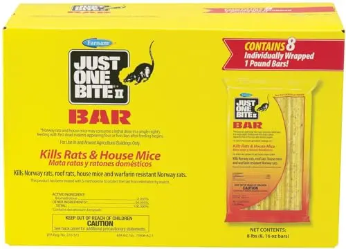 Farnam Just One Bite II 8-pack rat and mouse bait bars
