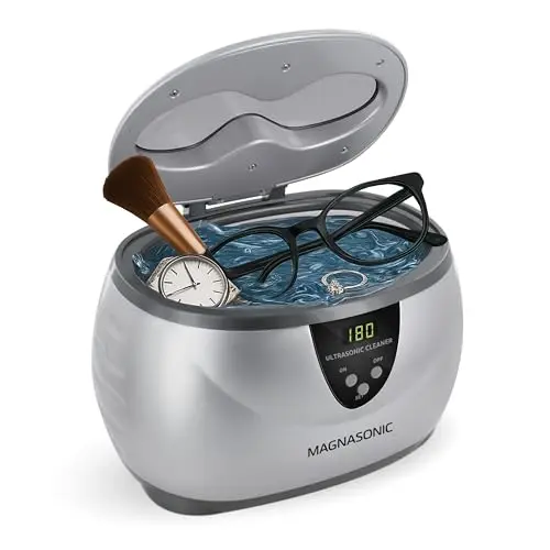 Magnasonic stainless steel ultrasonic cleaner with digital timer and basket
