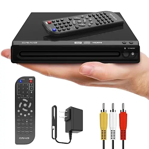 Craig CVD401A compact black HDMI DVD player