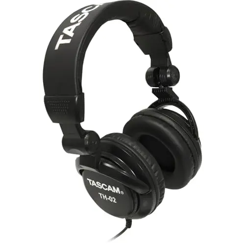TASCAM TH-02 Foldable Over-Ear Studio Headphones