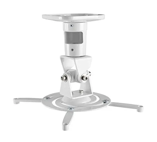 AMER white ceiling projector mount with cast aluminum construction
