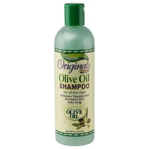 Originals by Africa's Best Olive Oil Shampoo bottle with olive oil imagery