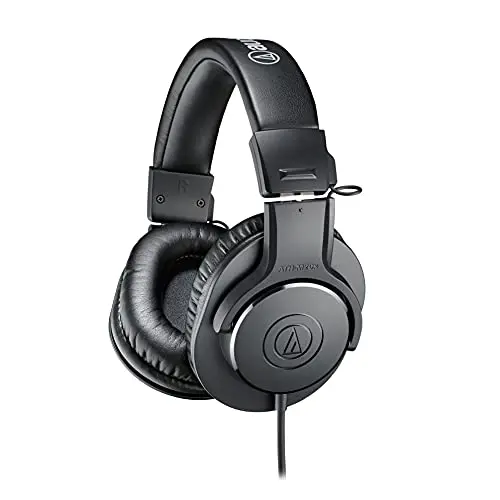 Audio-Technica ATH-M20x Professional Studio Monitor Headphones in black