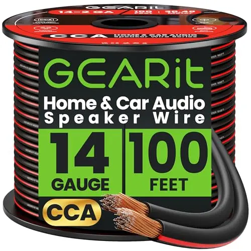 GEARit 14-gauge 100-foot black speaker wire