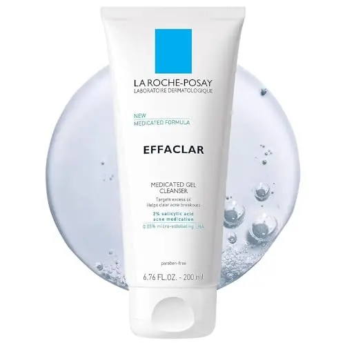 La Roche-Posay Effaclar Medicated Gel Cleanser in a blue tube