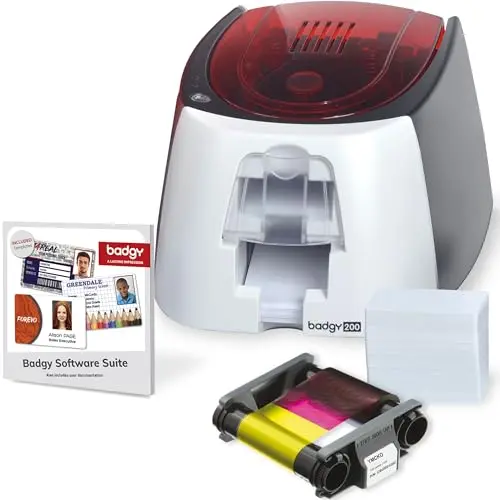 Badgy200 white automatic duplex ID card printer