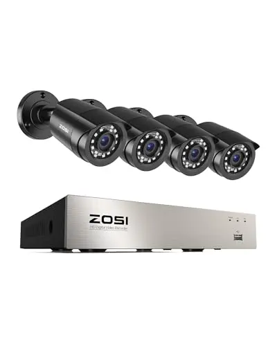 ZOSI 4-camera security system with AI detection and expandable design