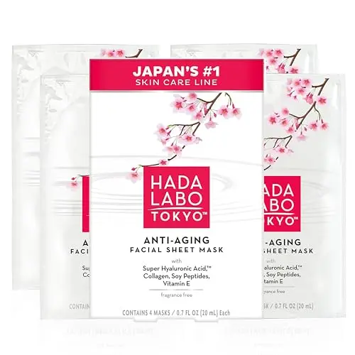 Hada Labo Tokyo anti-aging facial mask sheet in packaging