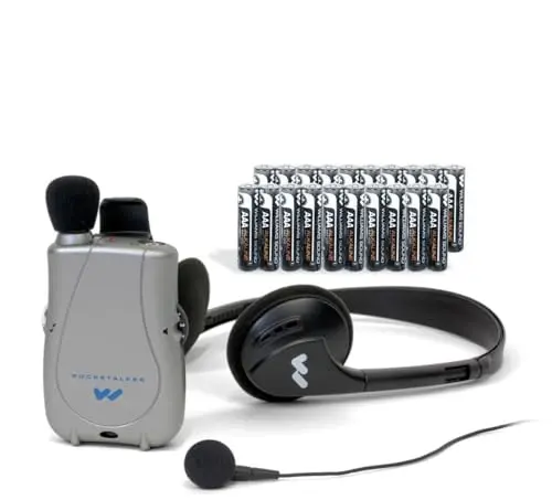 Williams Sound Pocketalker Ultra handheld hearing amplifier with headphones
