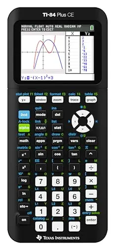 Texas Instruments TI-84 Plus CE Color Graphing Calculator in black