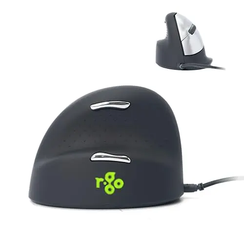 R-Go HE wired vertical mouse for left-handed users