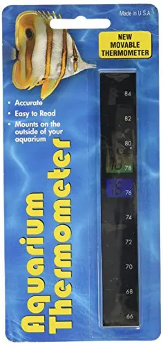 LCR Hallcrest vertical strip liquid crystal aquarium thermometer