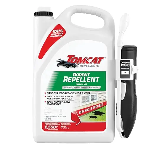 Tomcat gallon jug of ready-to-use rodent repellent spray with wand