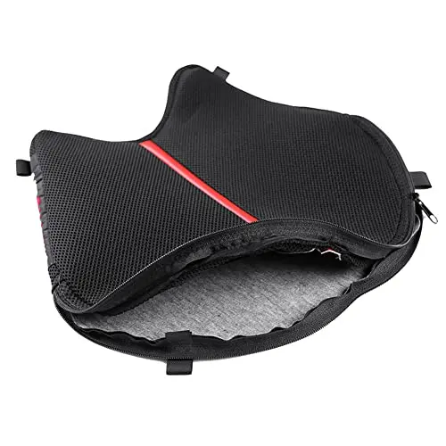 Airhawk R-REVB Cruiser motorcycle seat cushion shown on a motorcycle seat