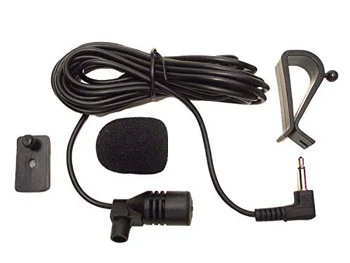 FingerLakes black car microphone with dash mount and visor clip