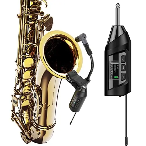 SGPRO TR-15 Wireless Saxophone Microphone System with gooseneck and clip