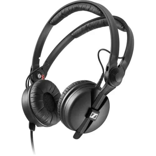 Sennheiser HD 25 on-ear DJ headphones in black