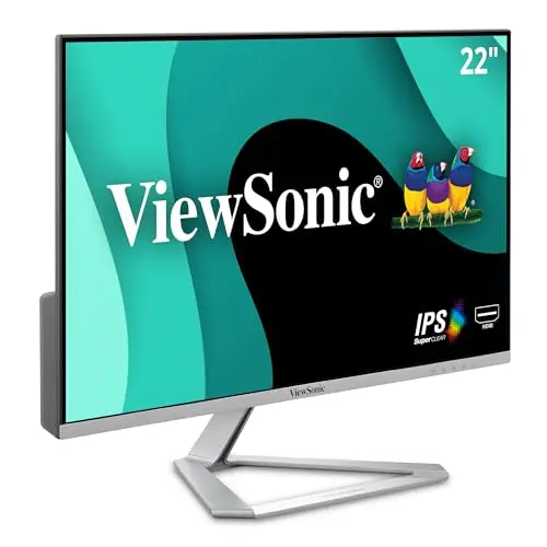 ViewSonic 22-inch IPS monitor with thin bezels