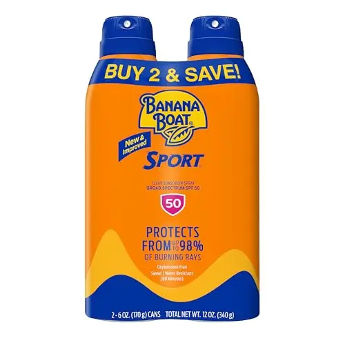 Banana Boat Sport Ultra SPF 50 Sunscreen Spray twin pack