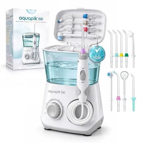 Bostontech countertop water flosser with multiple nozzles and a large water tank