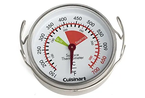 Cuisinart CSG-100 analog dial surface thermometer on a grill