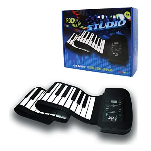 MUKIKIM Rock And Roll It Studio Piano, a flexible roll-up silicone MIDI keyboard