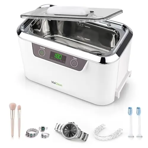 VisiClean ultrasonic cleaner with large stainless steel tank and digital controls