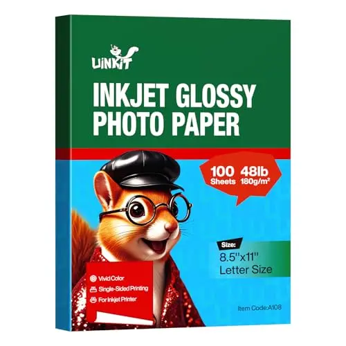 Uinkit 100 sheets of professional glossy photo paper