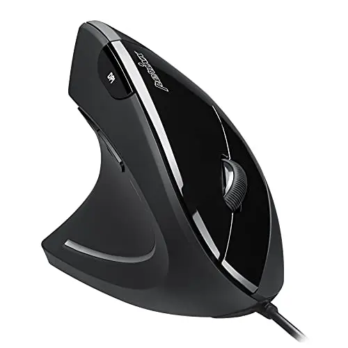 Perixx Perimice-513L wired vertical ergonomic mouse for left hand