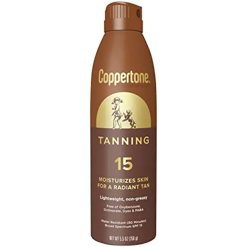 Coppertone Tanning Sunscreen Spray SPF 15 bottle