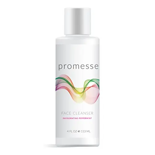 Promesse Face Wash with Salicylic, Lactic, and Glycolic Acid in a bottle with pump.