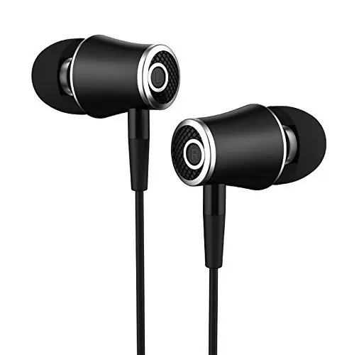 CoolaDigital basic black wired earbuds replacement for Kindle