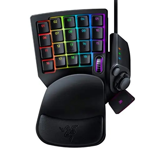 Razer Tartarus V2 one-handed gaming keypad with thumbpad